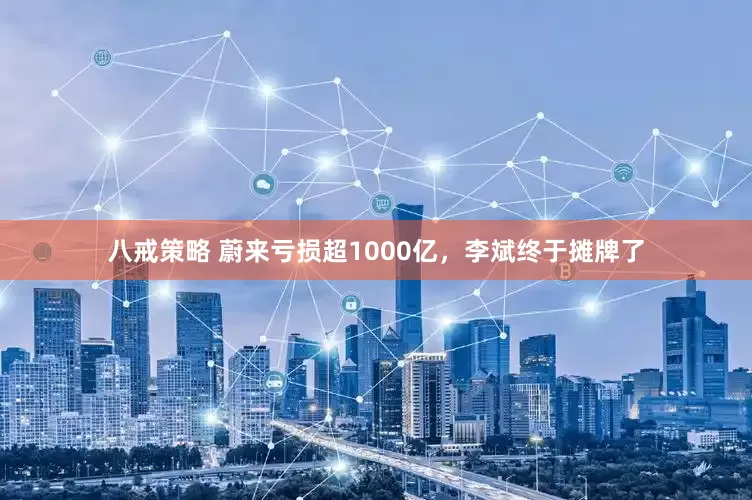 八戒策略 蔚来亏损超1000亿，李斌终于摊牌了